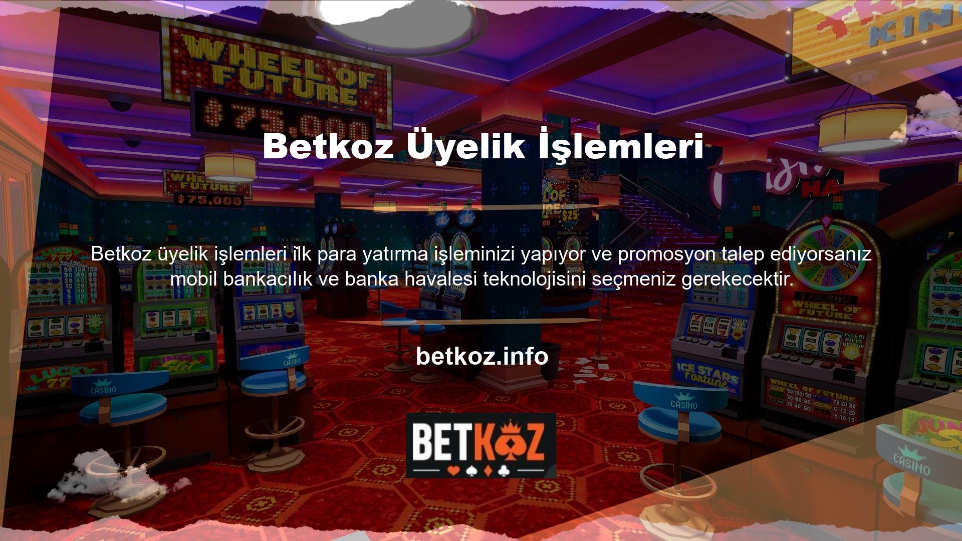 Üyelerin casino oyunlarına katılabildiği Betkoz, spor bahisleri için yüksek oranların yanı sıra, en popüler masa oyunlarını ve en popüler oyunları da salonda sunarak eğlencenin daha üst düzeyde olmasına olanak sağlıyor